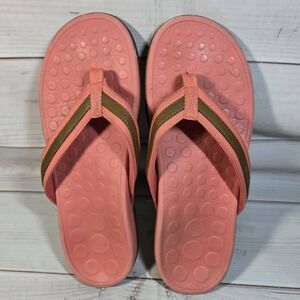 Orthaheel Tide Comfort Thong Flip Flop Sandals Arch‎ Support - Coral Womens 9
